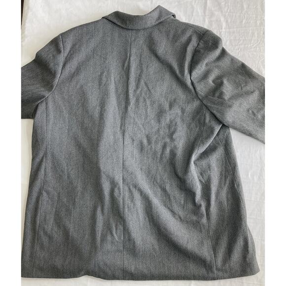 BLACK TAPE Blazer Women's 3X Grey Stripes Double Breasted Lined Long Sleeve - Picture 4 of 8